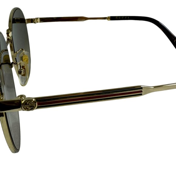 GUCCI Tortoise & Gold Metal GG0206SK 003 58 17-150 Women's Round Sunglasses - Picture 7 of 13